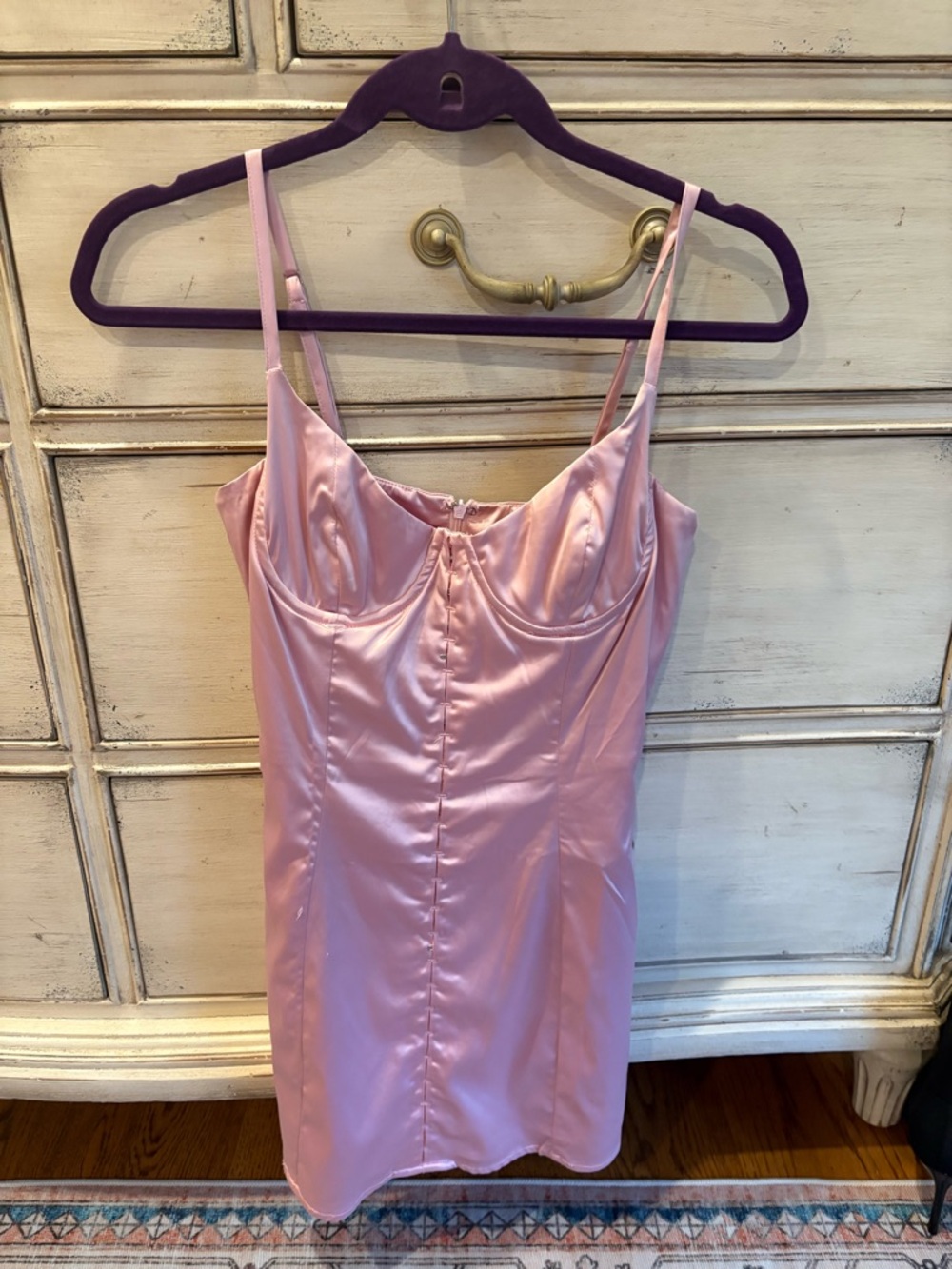 Lovers + Friends Light Pink Satin Mini Dress